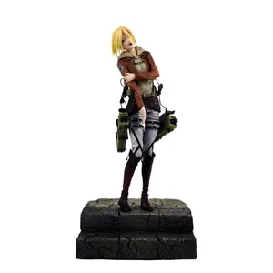 28cm Anime Attack On Titan Annie Leonhart Pvc Action Figures Window Display Toys Desktop Ornament Collectible Peripheral Gifts