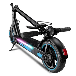 V10 Pro Foldable Electric Scooter 600W Motor 28MPH High Speed 28 Mile Long Range 15Ah Battery Adult City Commuter Scooter with Front and Rear Lights LED Side Lights Fast Charging Smart App Control