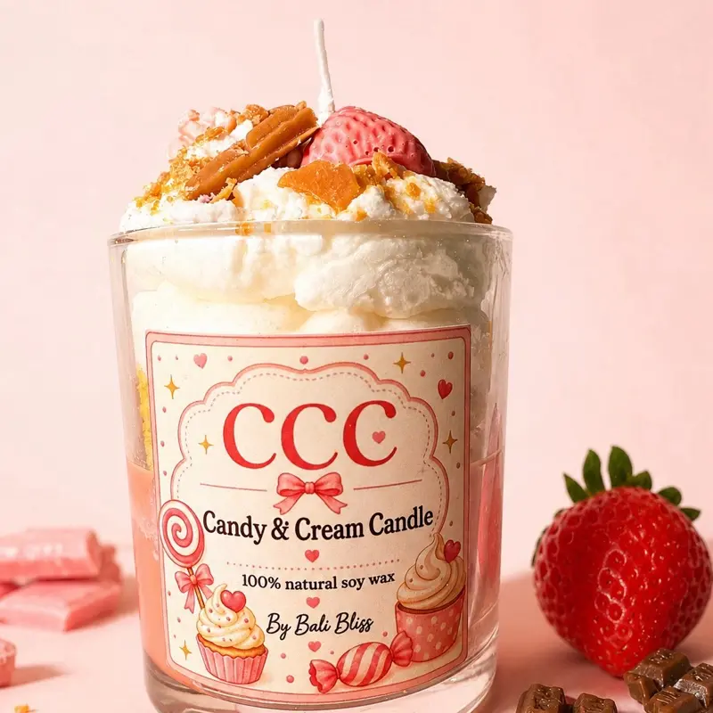 Candy & cream candle