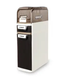 2-Tier Slim Bathroom Storage Cabinet,Narrow Bathroom Organizer with Drawers and Tissue Box for Small Spaces, Bathroom, Kitchen, Laundry Room Toilet Installation