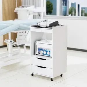 Medical Carts with Wheels, Crash Cart Ultrasound Trolley with Non-Slip Pads, Utility Esthetician Rolling Cart Mobile Storage Organizer for Hospital Clinic Dental Beauty Spa Office Salon Lab
