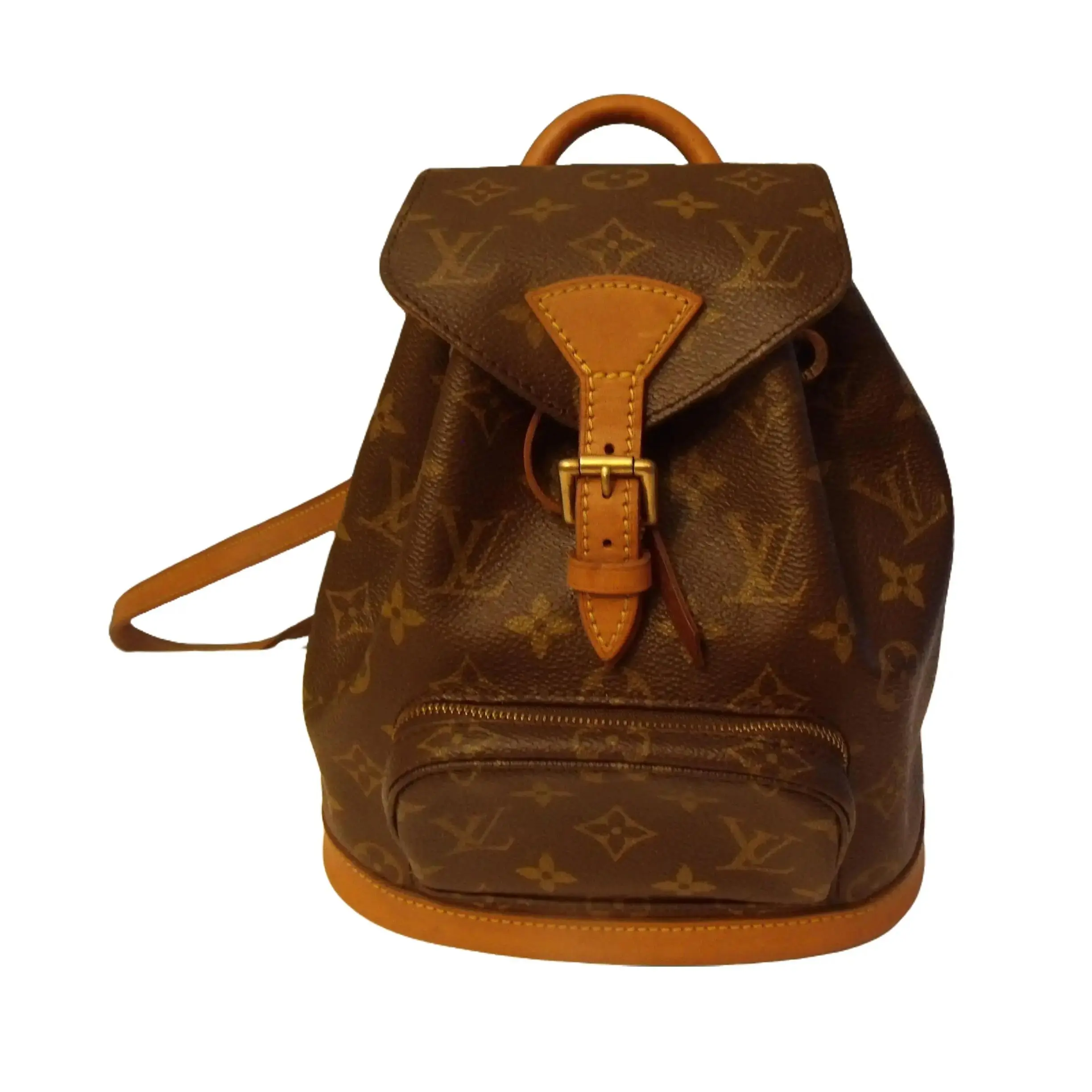 Pre-owned Louis Vuitton coated canvas and leather Backpacks Monogram Mini Montsouris Backpack