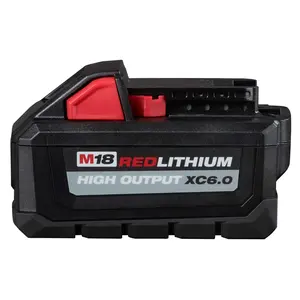 MILWAUKEE 48-11-1865 6AH 18V M18 REDLITHIUM HIGH OUTPUT XC6.0 BATTERY PACK MILWAUKEE 48-11-1865 6AH 18V M18 REDLITHIUM HIGH OUTPUT XC6.0 BATTERY PACK