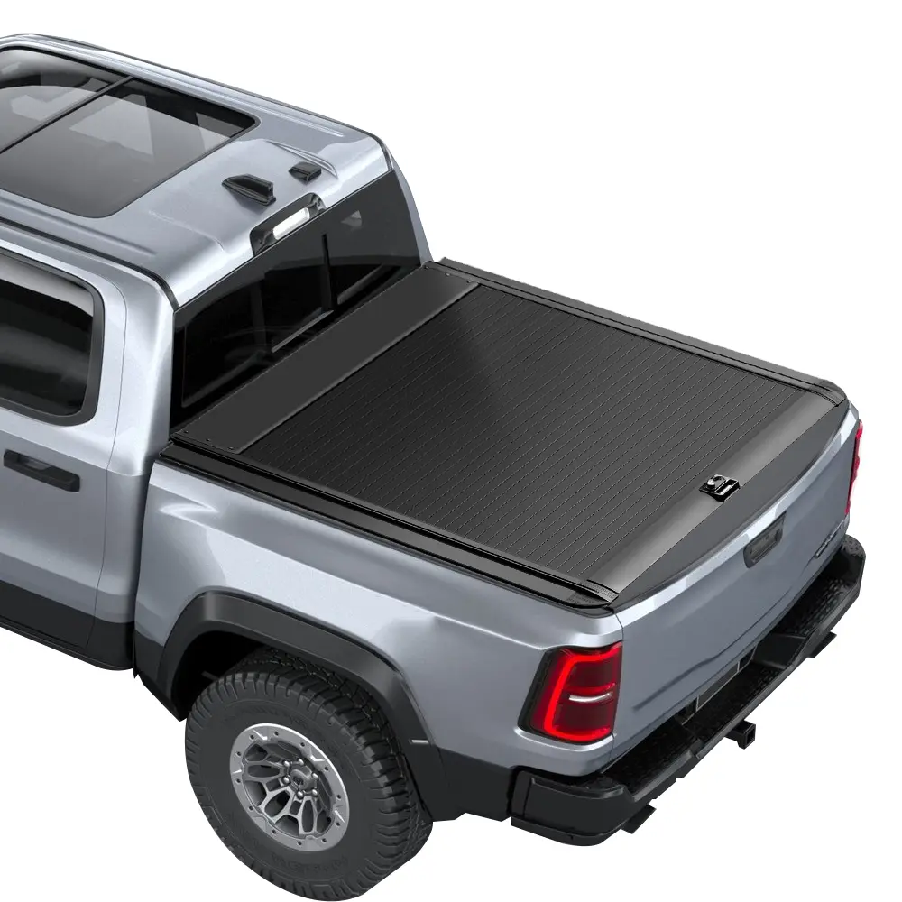 SADELOOS Retractable Pickup Truck Bed Tonneau Cover with Password Lock, Waterproof Function - Fit for 2009-2026 Ram 1500 (5'7"/67.4" Bed) Car Accessory, Pickup Truck Cover