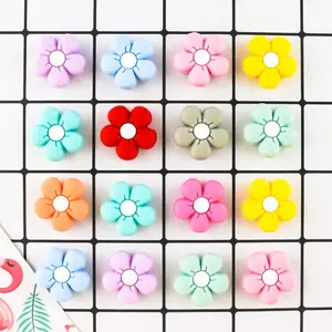 Mini Flower Shaped Silicone Beads, 10pcs/set DIY Jewelry Making Supplies for Necklace Bracelet Keychain, DIY Jewelry Making Accessories, Beading Making