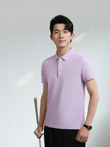 Thin turtleneck polo shirt workwear, short-sleeved T-shirt top, cool and high elasticity