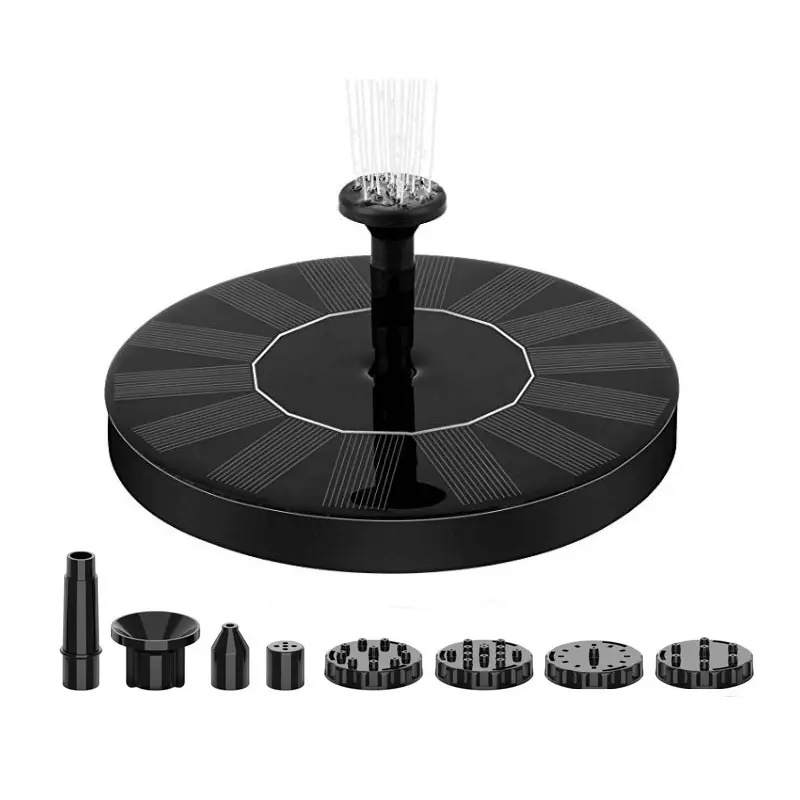 Solar Fountain, Solar Powered Bird Bath Fountain Pump， 1.5W Solar Panel Kit Water Pump, Outdoor Watering Submersible Pump for Pond, Pool, Garden, Fish Tank