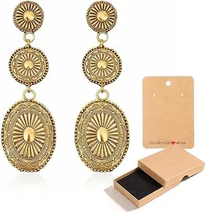 ChicBijoux S Western Earrings Jewelry for Women Gold/Silver Turquoise Earrings Vintage Concho Earings Country Concert Outfits Western Christmas Jewelry Gifts for Women Stocking Stuffers