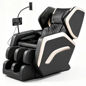 Massage Chair Full Body, Zero Gravity Massage Chair Recliner with 10 Fixed Rollers, Airbags, Heating, Foot Massage, Ambient Light for Bedroom, Living Room