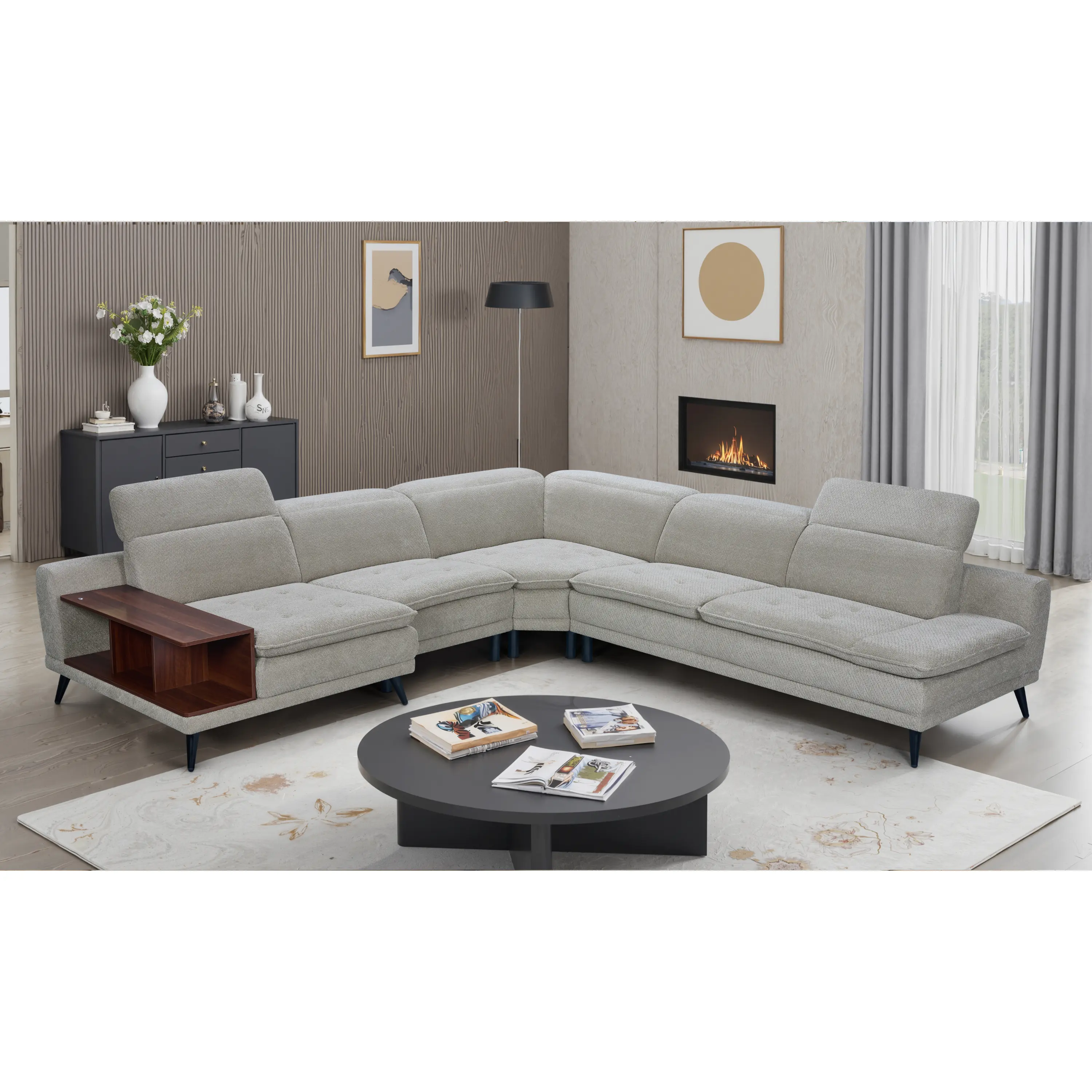 Klaussner Crescent Sectional Sofa Klaussner Crescent Sectional Sofa