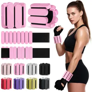 Wrist Weights - Ankle Wrist Weights for Women & Men - Adjustable Weighted Bangles Set (1 lb Each) | Arm and  Weights for Yoga, Pilates, Running & Walking