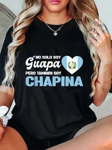 Men's & Women's 100% Cotton Unisex Casual Everyday Round Neck Graphic T-Shirt - Soy Chapina Guatemalan Design