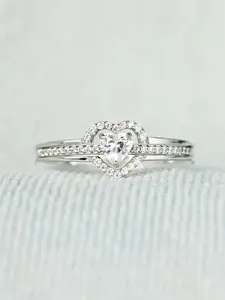 1 PC Charm Cubic Zirconia Ring Fashion Promise Ring For Women For Valentine's Day Gift Wedding Anniversary Party Jewelry