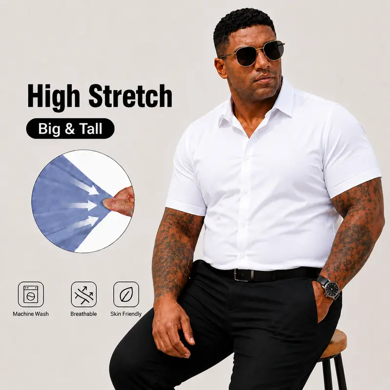 5xl dress shirts near me J. Method Men's Premium Fabric Solid Color Long Sleeve Regular Fit Dress Shirts S-5xl [nemt103], Size: 34/35SLEEVE (Large), Red