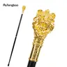 Golden Luxury Lion Head Handle Fashion Walking Stick for Party Decorative Walking Cane Elegant Crosier Knob Walking Stick 95cm Decoration