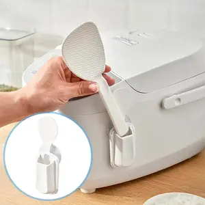 1 Pc Useful Mini Stable Suction Up Rice Spoon Tableware Organizer Kitchen Utensil Rice Shovel Holder Rice Spoon Organizer Cutlery Holder