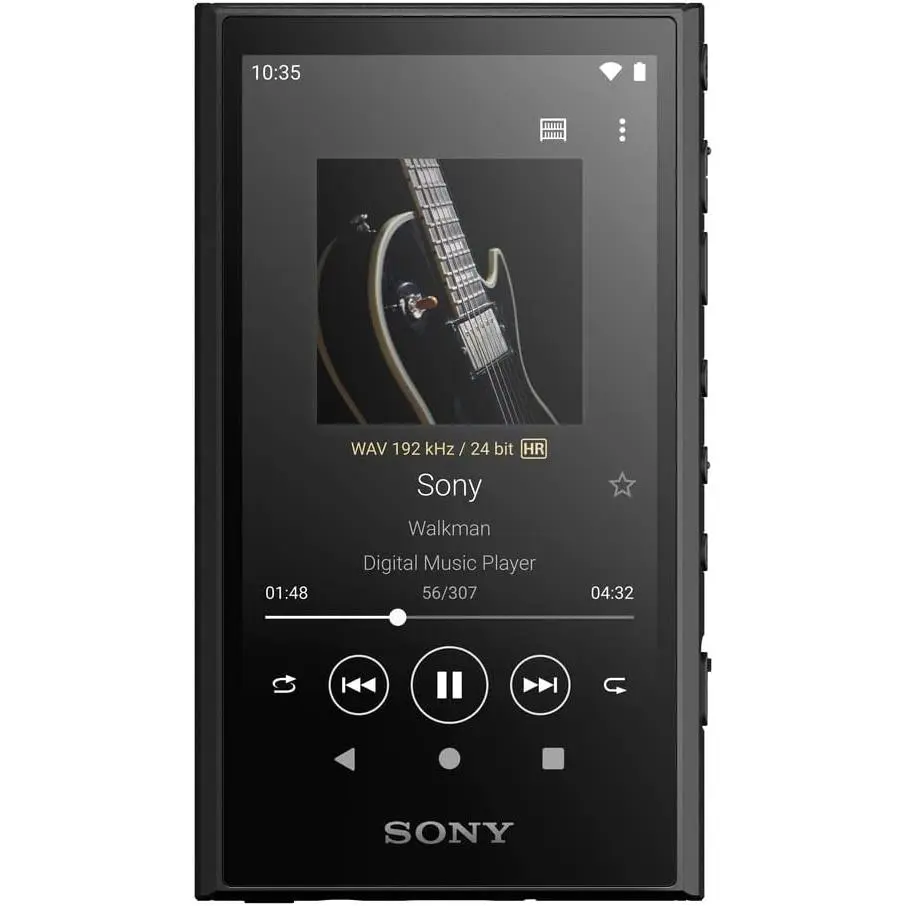 Refurbished - Sony NW-A306 Walkman 32GB Hi-Res Portable Digital Music Player with Android, up to 36 Hour Battery, Wi-Fi & Bluetooth and USB Type-C – Black NW-A306/B, Black