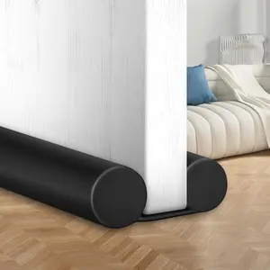 [New Deal] - 32" Black Door Air Draft Stopper - Wind Blocker for Bedroom Doors & Small Apartments