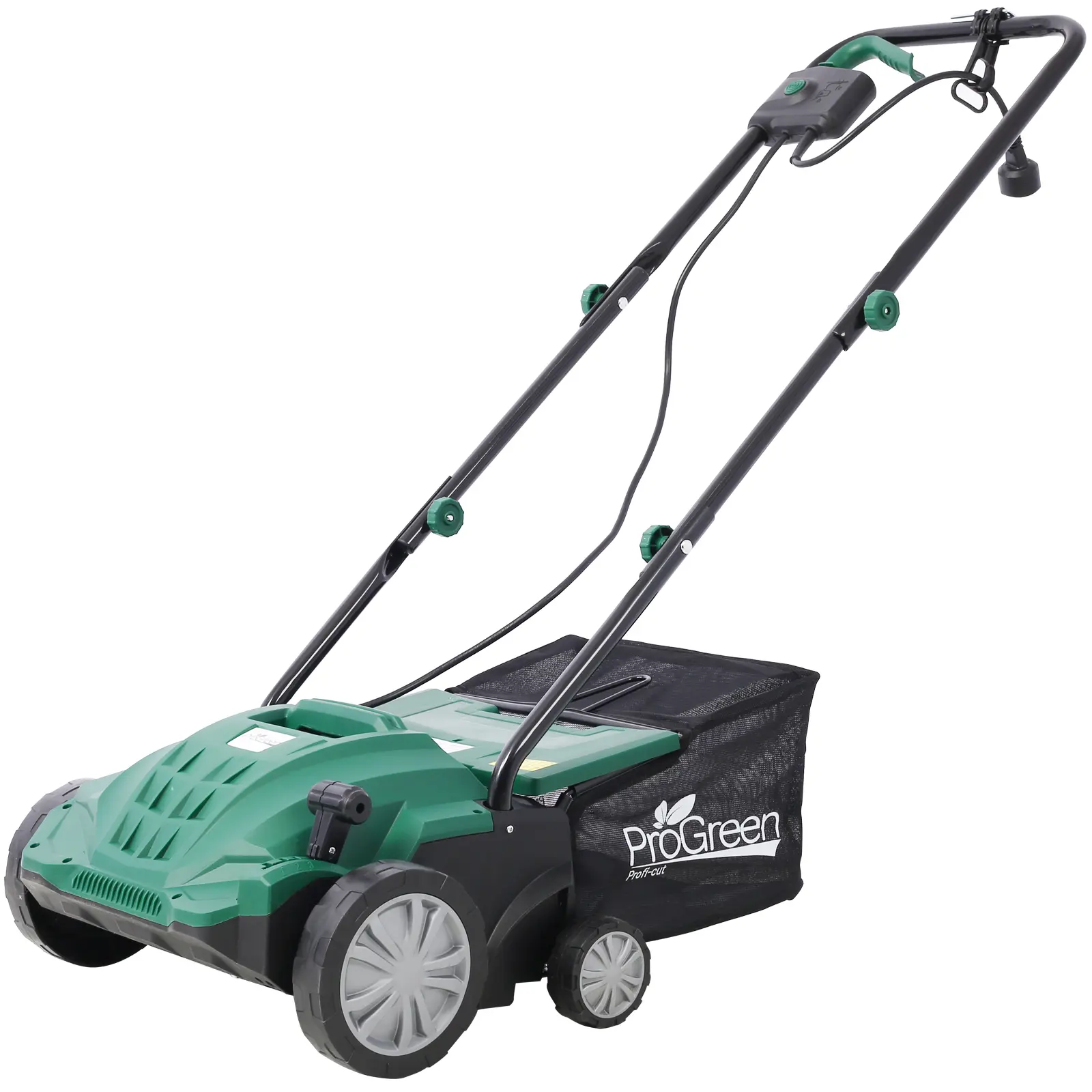 2-in-1 Electric Dethatcher & Scarifier Lawn Tool for Thatch Removal, 13in Working Width, 12Amp Motor, 31.7QT Detachable Extra-Large Collection Bag, Tool-Free Quick-Lock Blades, Double Safety Switch, Adjustable Rod, Folding Design for Storage, 13" Wide