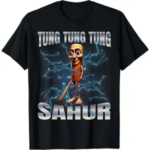Cotton Unisex Tung Tung Tung Sahur T-Shirt women graphic shirts
