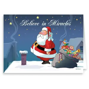 Stonehouse Collection - Christmas Cards Boxed with Envelopes, Funny Christmas Cards, Happy Holidays Cards, Funny Santa Holiday Greeting Card, Bulk Christmas Cards, Boxed Christmas Cards - Set of 18