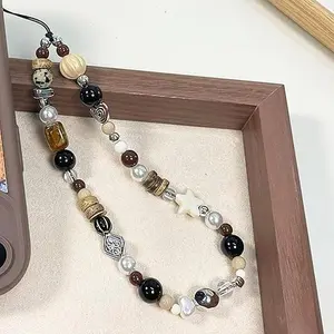 Cute Beaded Wrist Strap for Digital Camera, Cellphone & Smartphone – Trendy Phone Charm Lanyard Chain, Keychain & Bag Accessory, Perfect Gift for Girls