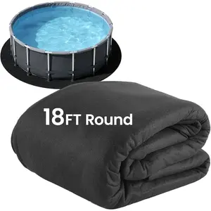 18-Foot Round Above Ground Pool Liner Pad, Geotextile Under Padding, Extends Liner Life, Puncture & Weed Barrier, Eco-Friendly Fabric