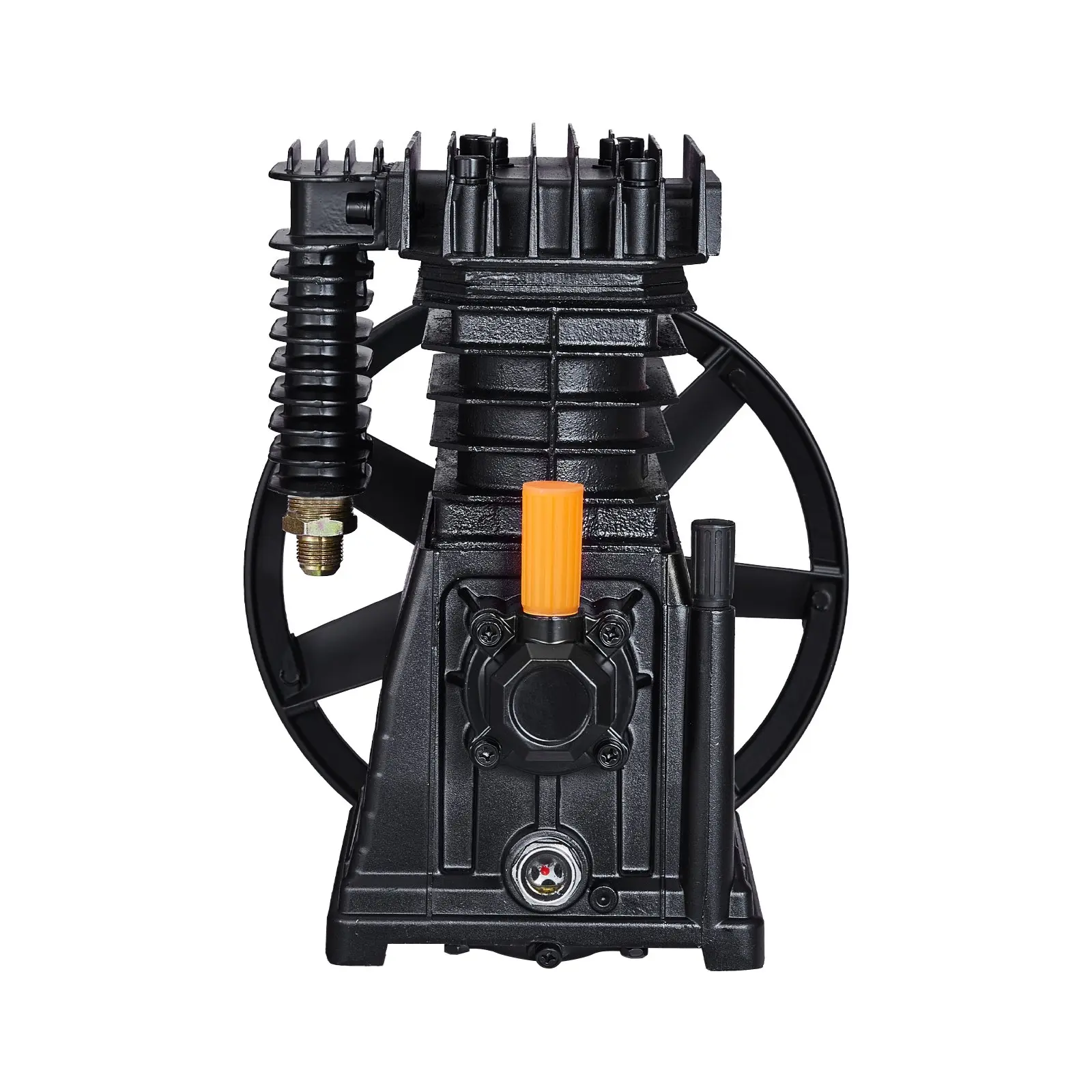 VEVOR Air Compressor Pump Head, 3HP 5.8CFM 90PSI, Twin Cylinder Oil Lubricated Air Compressor Piston Pump Head, Single-Stage Aluminum Air Compressor Pump Replacement with Max. 116PSI Pressure