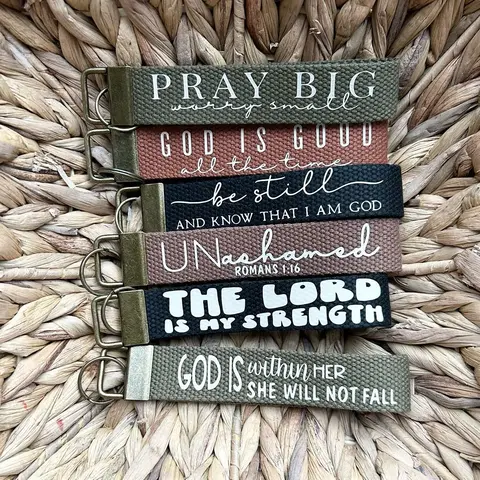 Christian Keychain Wristlet- Christian car accessory