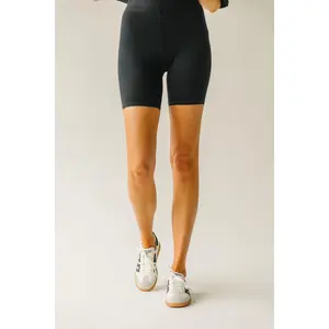 The Langan Basic Bike Shorts in Charcoal