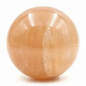 Orange Selenite Sphere for Energy Cleansing &amp; Meditation