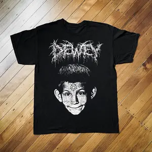 [Sale Up To 40%] MALCOLM IN THE MIDDLE DEWEY BLACK METAL BLACK T-SHIRT, COTTON MADE IN USA