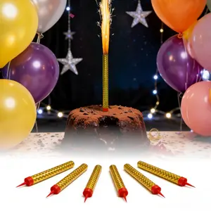 Sparkler Birthday Candles, Safe Smokeless Cake Sparkler Candles for Birthday Party Cake Decor& Celebrations