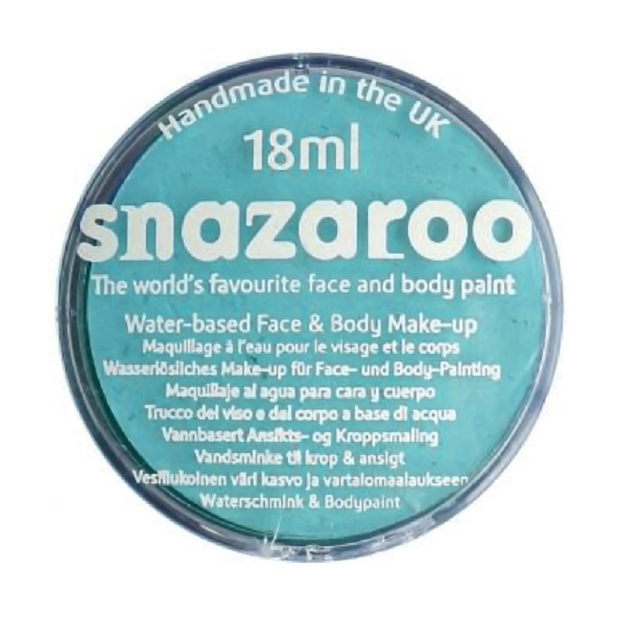 Snazaroo Face Paint Cosmetic - 18ml Blue Jar, Fragrance-Free Water-Based Body Makeup, Sea Costume Accessory