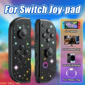 Wireless Controller Compatible with Switch Lite Oled, Dual Vibration Function Replacement Gamepad, Cool Wake-Up Switch Accessory
