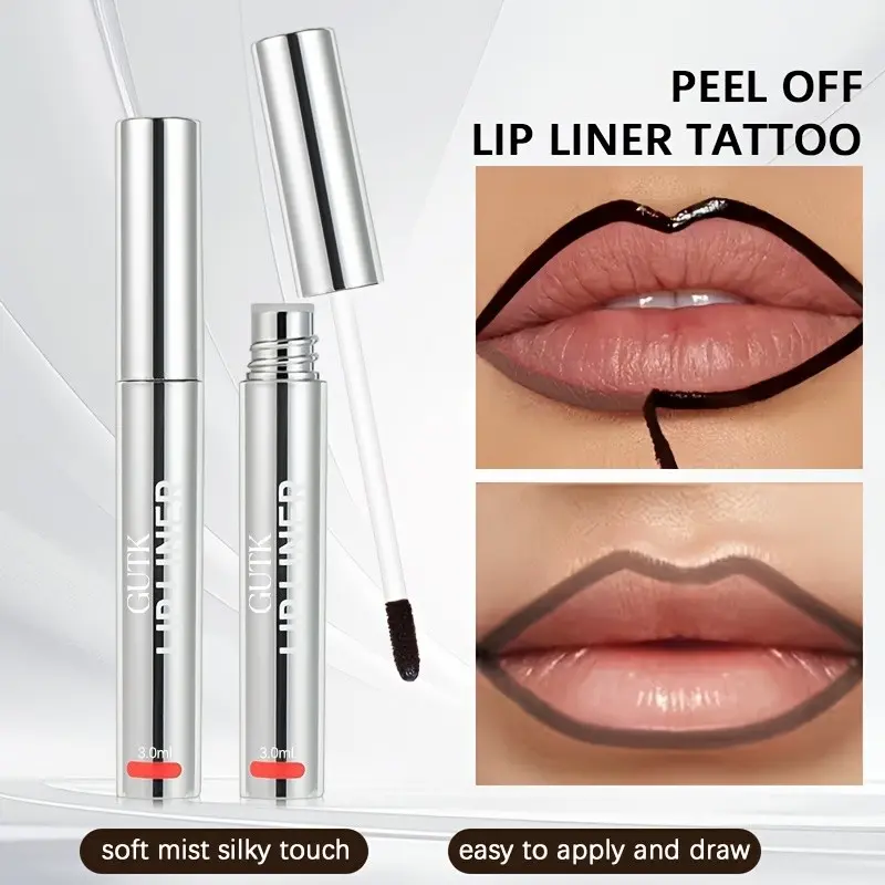 4pcs/1pcs Liquid Lip Liner, Matte Finish, Long-Lasting, Non-Sticky, Peelable Design, Ideal for Precise Application, Beauty Essential, Lip Liner Singles, Matte Lip Liners