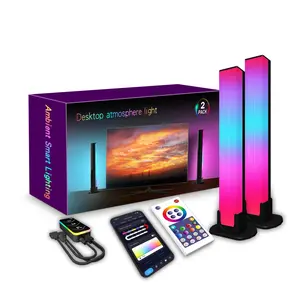 2-Pack RGB Desk Atmosphere Lighting, Smart Bluetooth-compatible Control, 8 Scene Modes, Colorful LED Strip for Entertainment, PC, TV, Room Decoration, Multifunctional Ambient Lights