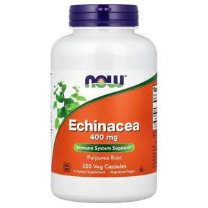 NOW Foods Echinacea, 250 Veg Capsules (400 mg per Capsule)