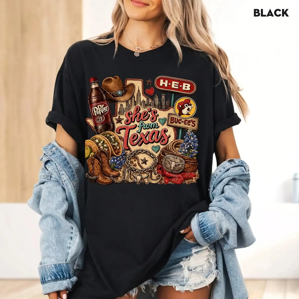 Comfort Colors She’s From Texas I Can Tell Shirt Funny Western Texas Girl Country Tee Print Tee, Andrew Clothings