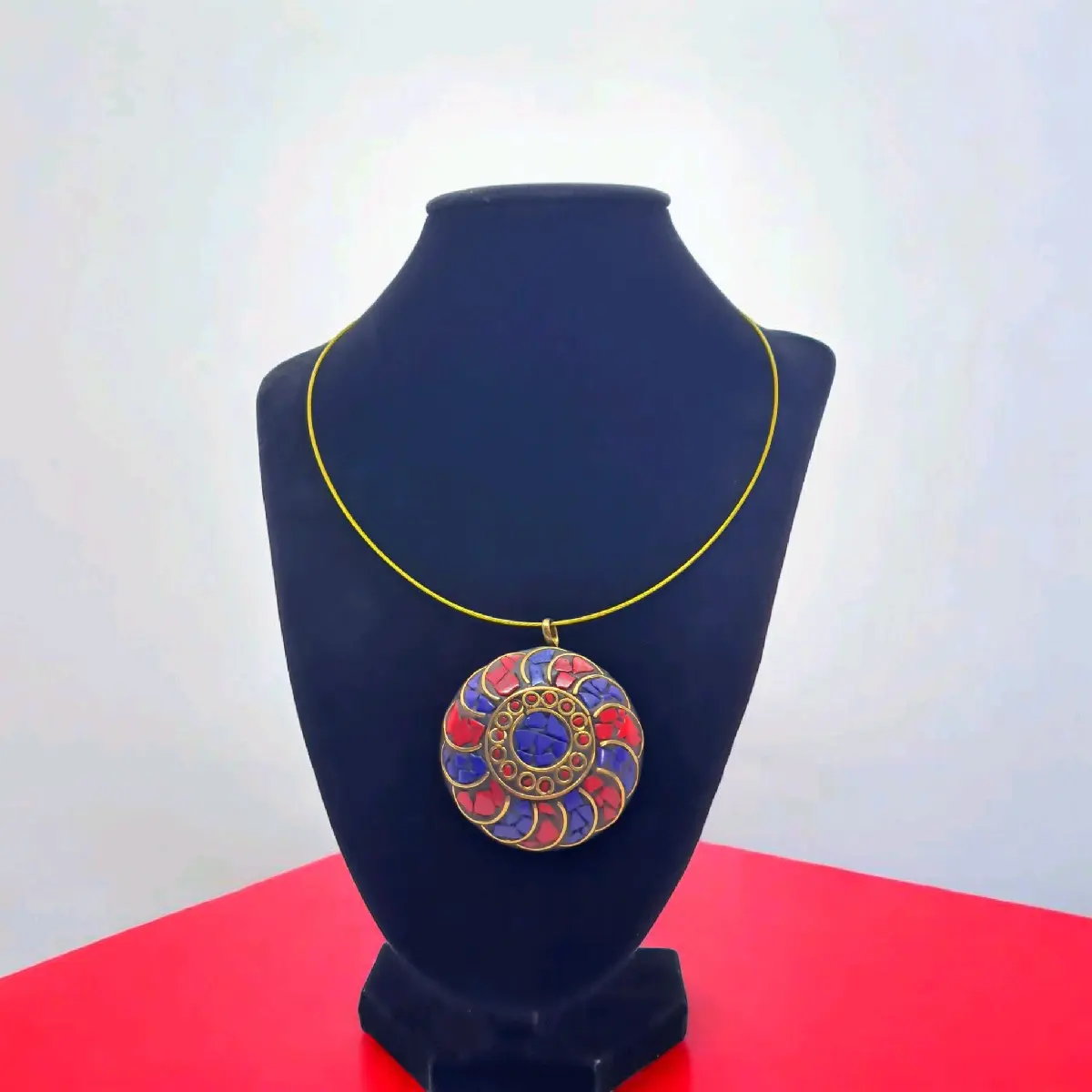 Nepalese red coral handcrafted choker