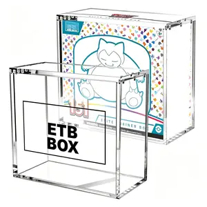 Home Office TCG Storage - Acrylic Booster Box & ETB Organizer,ETB & Booster Box Decor Case - Clear Acrylic Home Display,Card Sleeves Storage Organizer - ETB Compatible Acrylic Box,Heavy-Duty Booster Box Storage - Acrylic ETB & Rare Card Holder