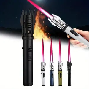 1300° Powerful Propane Torch, Kitchen Cooking Torch, Flamethrower Torch Lighter, Charcoal Starter, with Adjustable Flame & Lock Switch, Camping Barbecue Welding Supplies (Butane gas is not included in the shipment)(Must add butane gas to ignite)