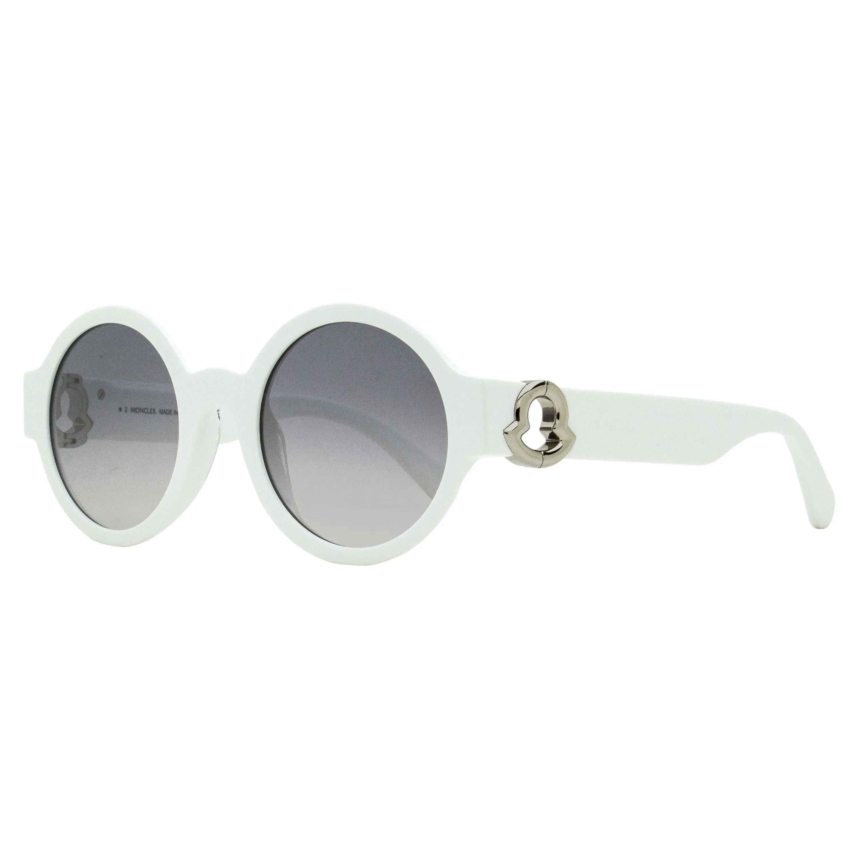Moncler Atriom Circular Women's Sunglasses ML0243-21C, White, 51mm, Designer-Inspired Eyewear Fashion, Anti-UV Sunglasses, Designer-Inspired Sunglasses