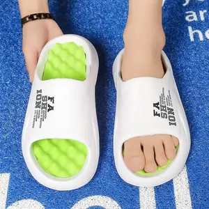 Summer Men's Slippers Massage EVA Lightweight Beach Casual Shoes Indoor Soft Sole Flatform Arch Support Non-Slip Sole Flipflop Footwear