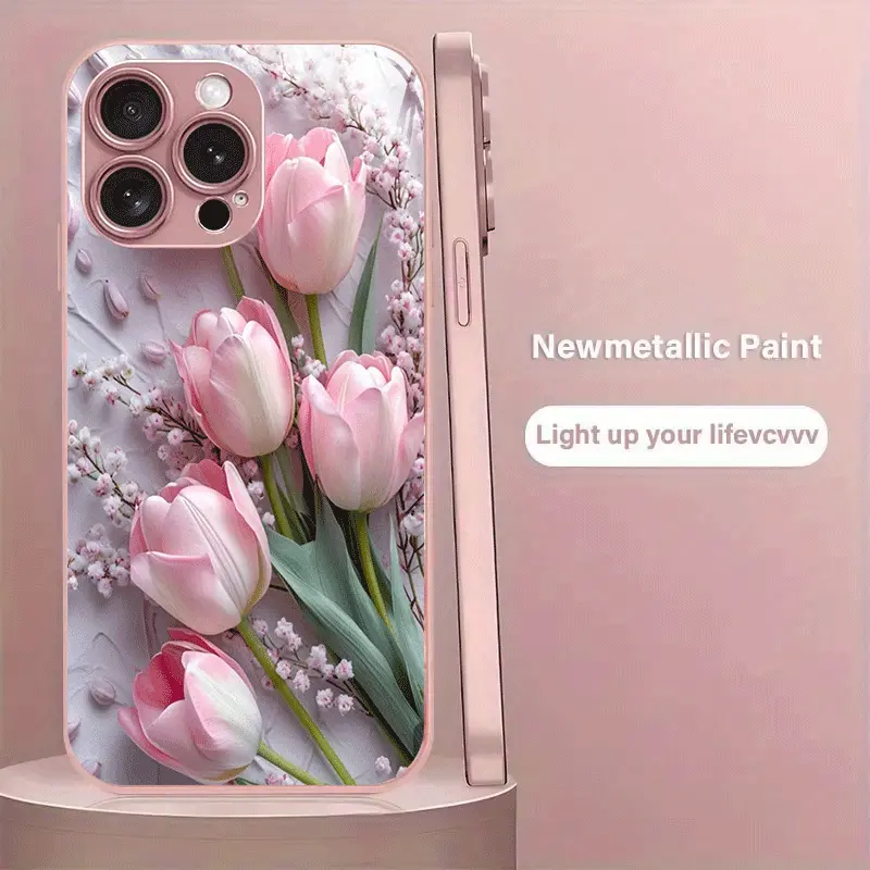 Yujin Xingyu pattern, metal paint glass phone case, anti drop and anti fingerprint, skin friendly feel, suitable for iPhone 17, 16, 15, 14, 13, 12, 11 and other series models, can be given as a gift to friends or family