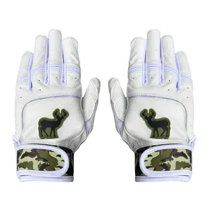 Deer Hunter Camo Baseball Batting Gloves with Camouflage Design and Deer Embroidery for Enhanced Grip and Comfort