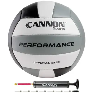 Cannon Sports Performance Official Size Volleyballs with Pump for Indoor and Outdoor Play