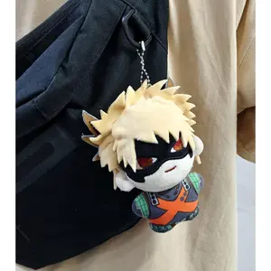 Anime MHA figure Izuku Midoriya Katsuki Bakugou Shoto Todoroki Plush Toys Soft Plush keychain Doll cute sofa pillow Pendant Gift