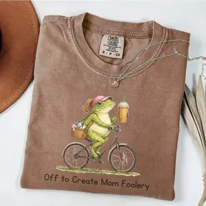 Off to Commit Mom Foolery TShirt, Mama Frog Comfort Colors Shirt, Funny Frog Gift For Mom, Funny Mama Shirt Pregnancy Announcement Tee