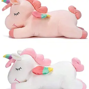 Unicorn Stuffed Animals Toy 9.8 Inch, Soft Playful Cute Unicorn Plush Hugging Pillow Toy Gifts for Kids Girls, Birthday Gifts, Holiday Decor, Festival Gifts, Home Decor, Cuddly Stuffed Animals, Cute Stuffies
